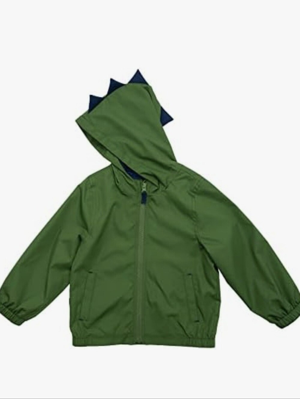 Carters Kids Green Olive Dino Hooded Windbreaker Jacket Coat Size 5 Years